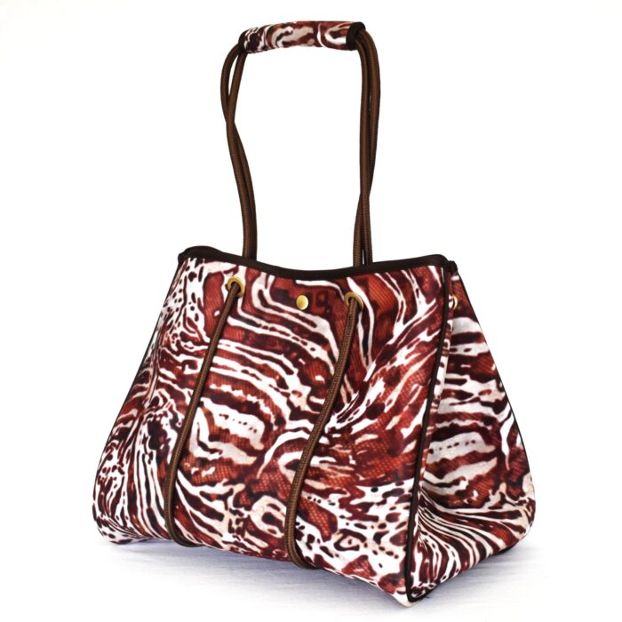 Nudi Wear Lionfish Neoprene Tote Bag Hawaii