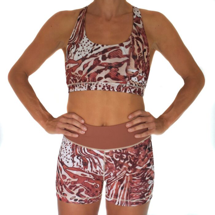 Nudi Wear Lionfish Reversible Top and Shorts Front