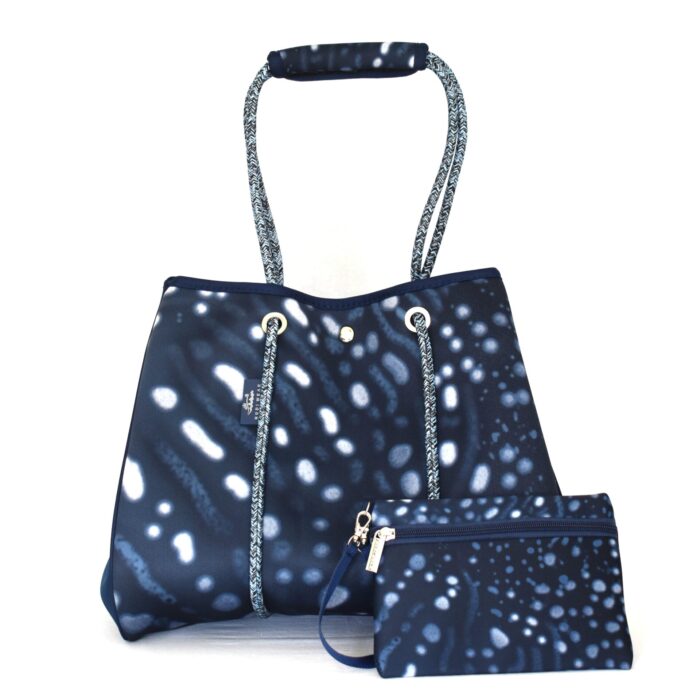 Nudi Wear Whale Shark Neoprene Tote Bag And Clutch