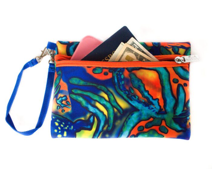 Mandarinfish Neoprene Clutch Zipper