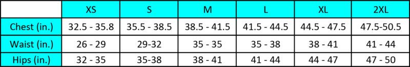 Size Guide - NUDI WEAR