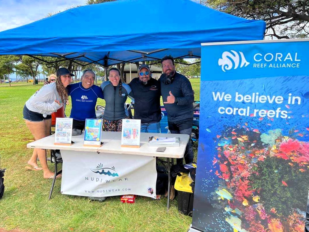 Nudi Wear and Coral Reef Alliance at the Magic Island Earth Day Cleanup
