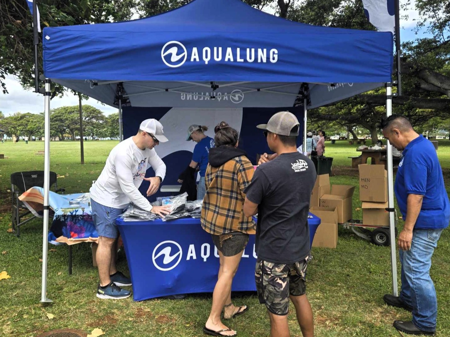 Aqualung at the Magic Island Earth Day Cleanup