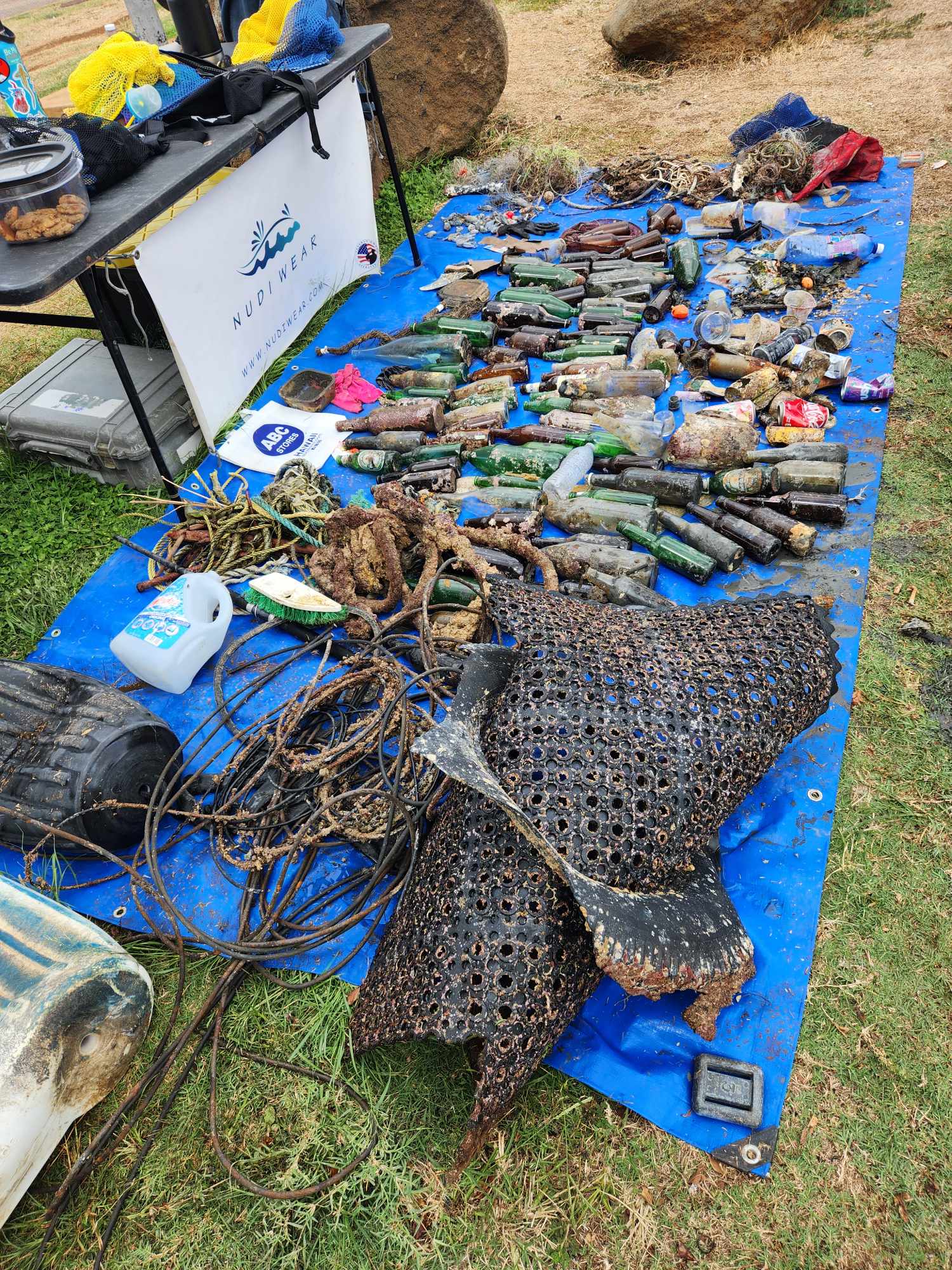 Marine debris removed during the Nudi Wear cleanup