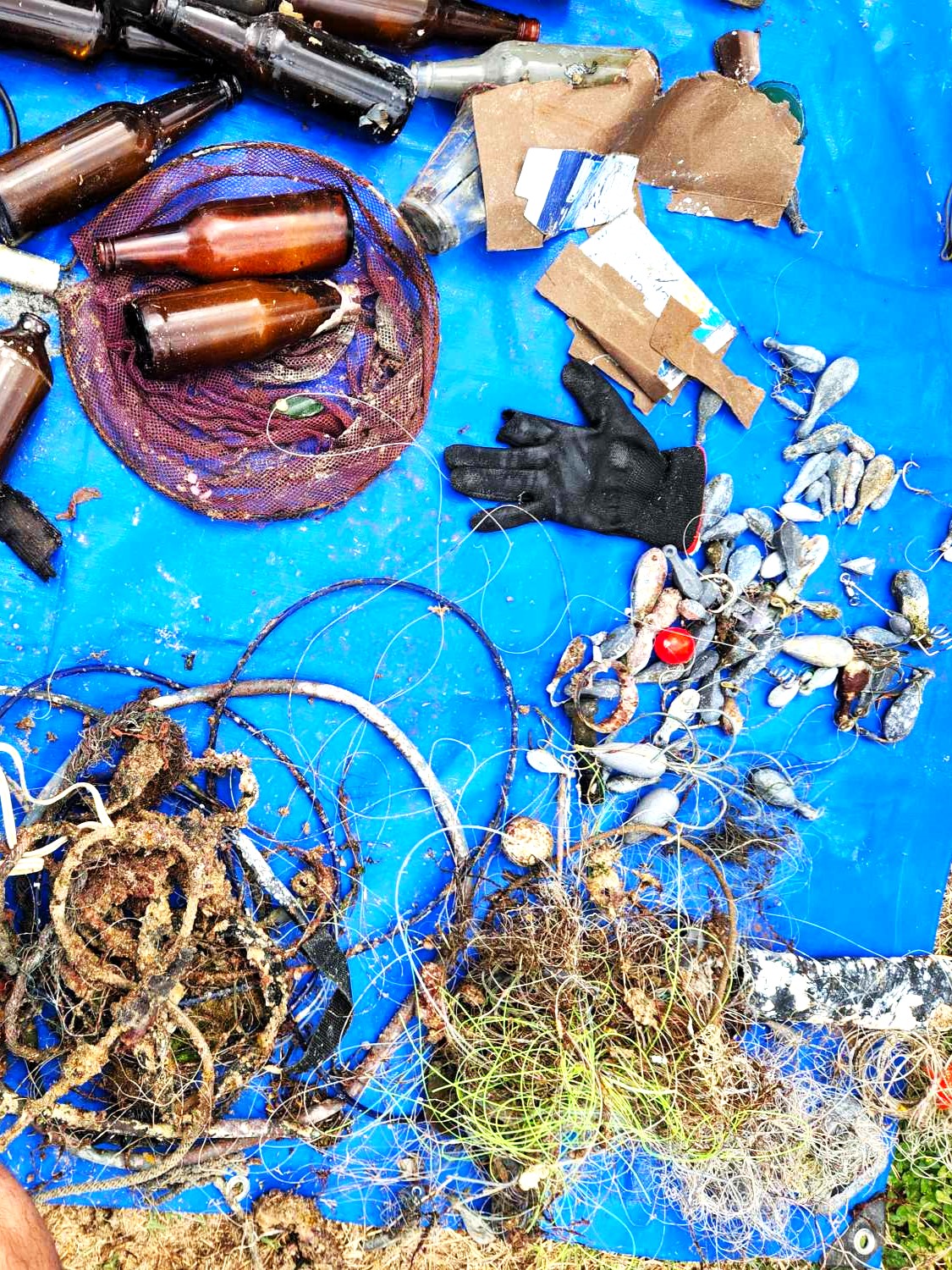 Marine debris removed during the Nudi Wear cleanup in Hawaii