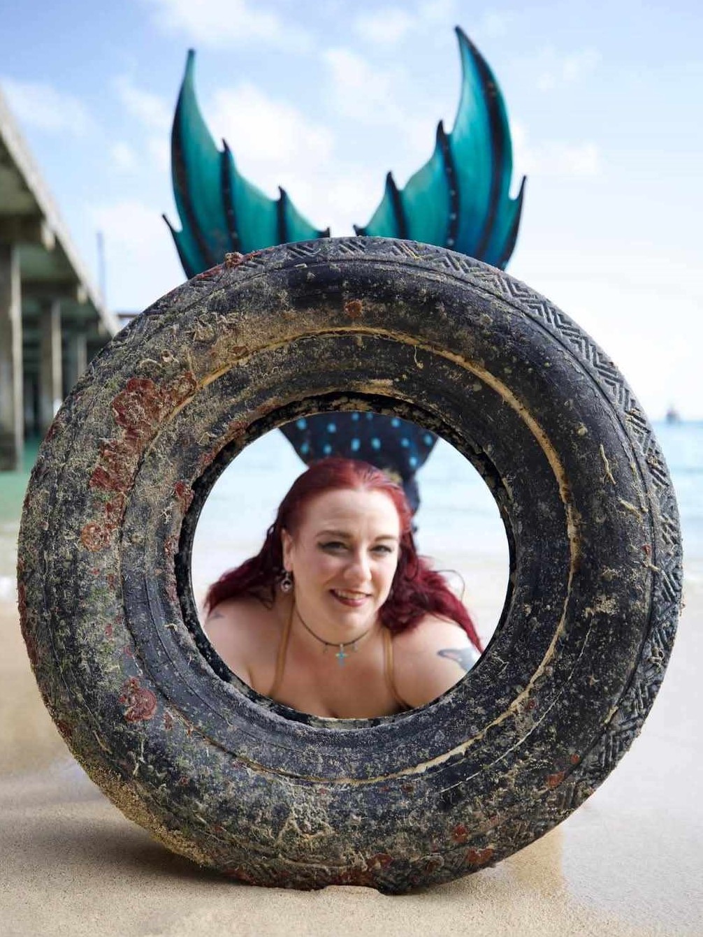 Mermaid at Makai Research Pier