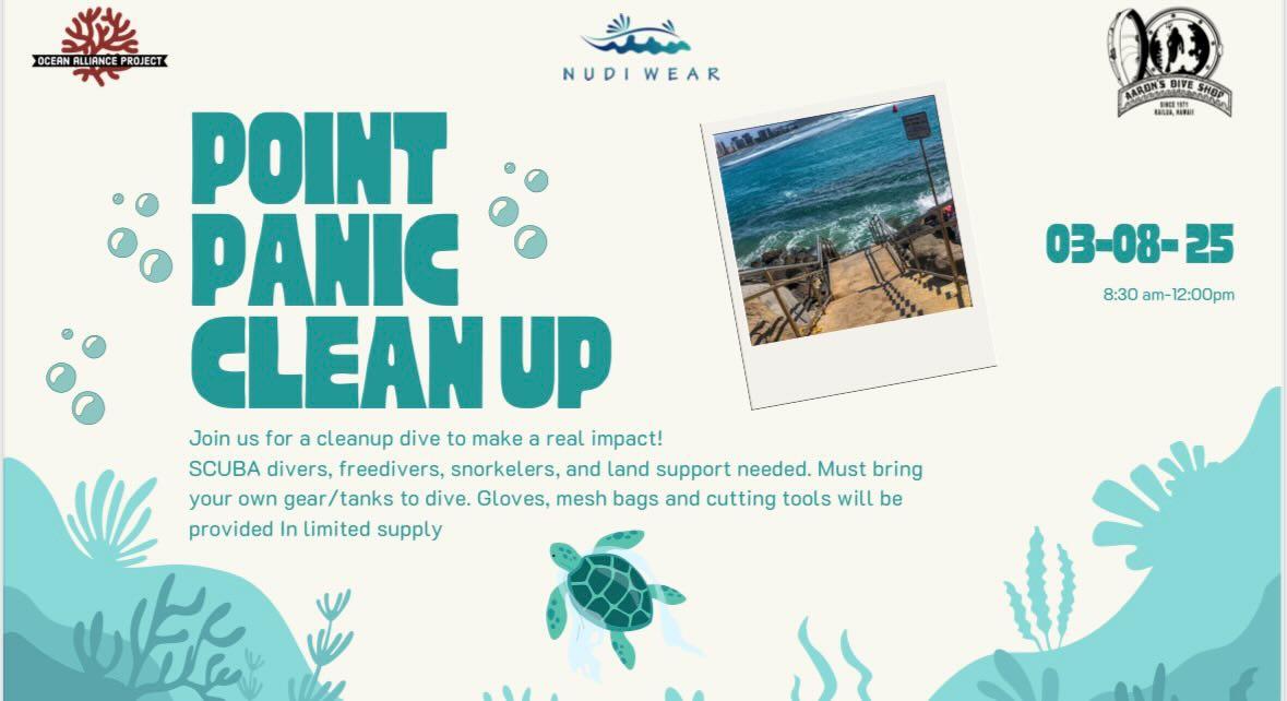 Point Panic Cleanup with Aaron's Dive Shop and The Ocean Alliance Project