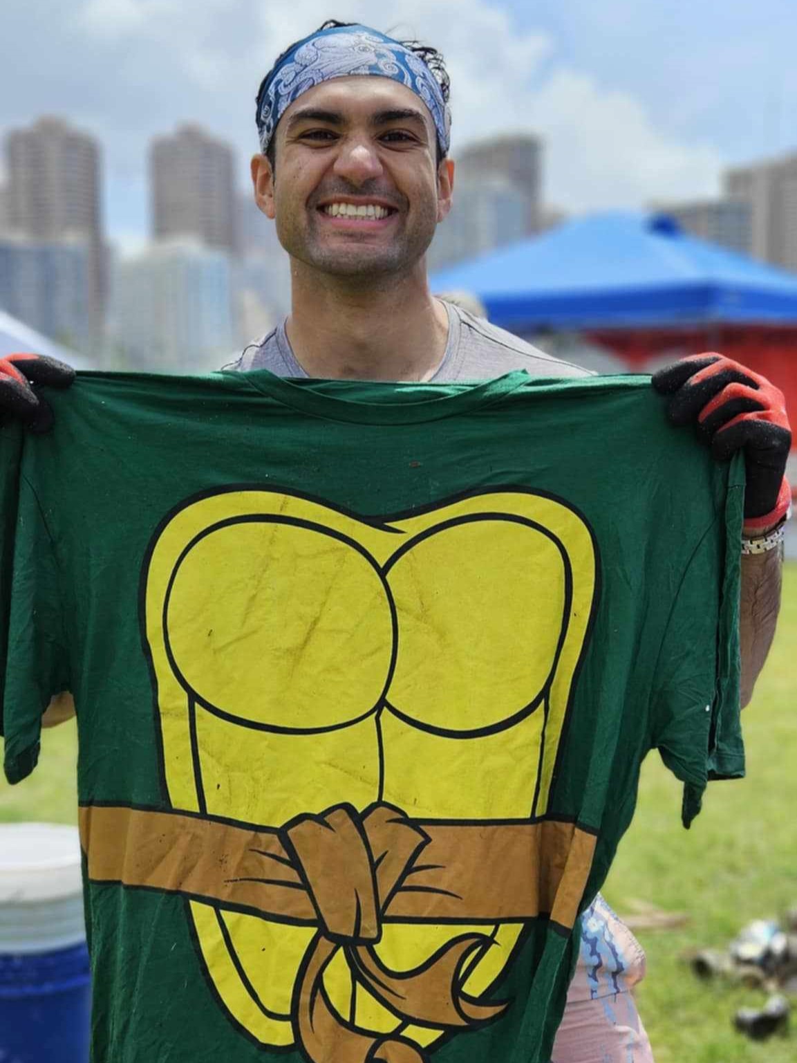 Ninja Turtle t-shirt pulled out of the ocean