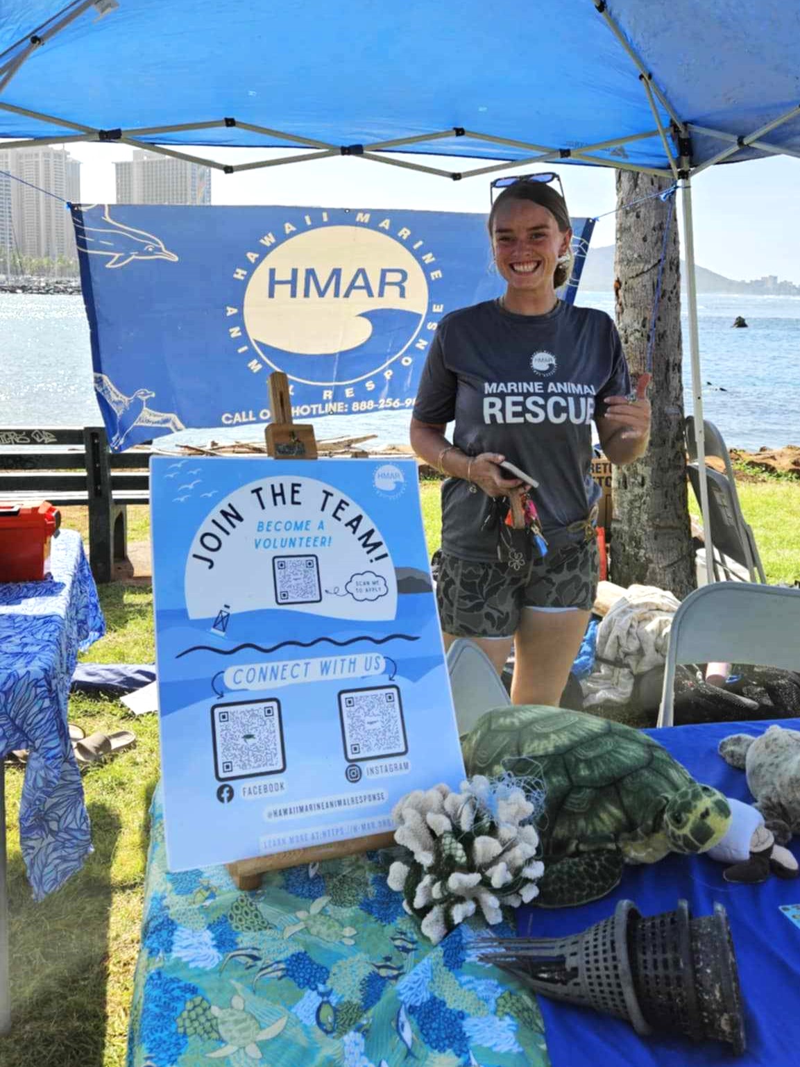 Hawaii Marine Animal Response's booth at our Earth Day event