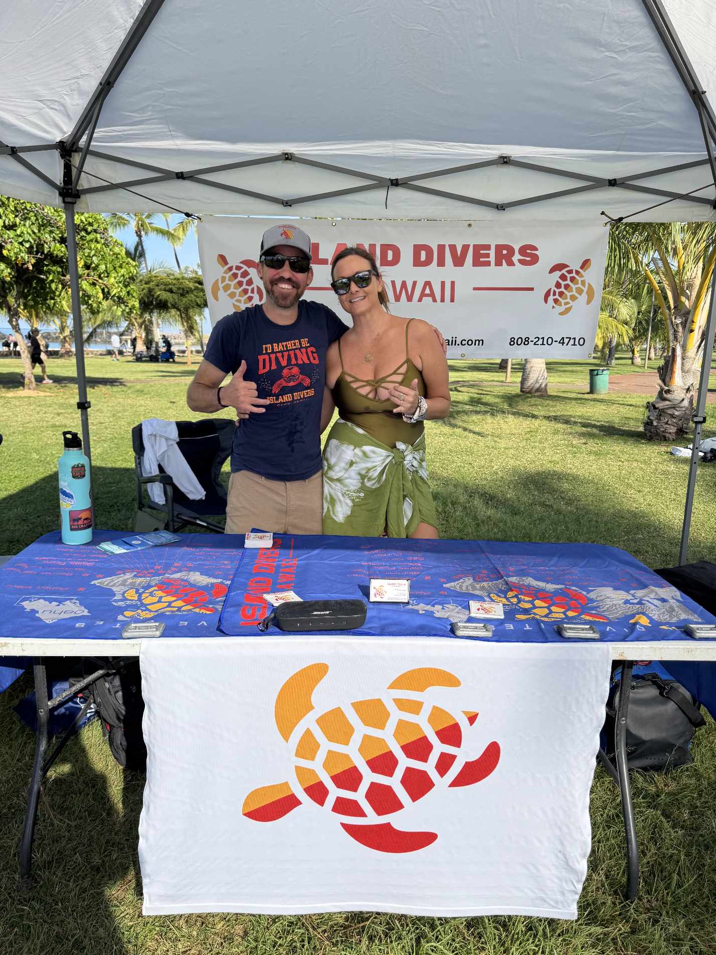 Island Divers Hawaii's booth at Dive For Earth Day