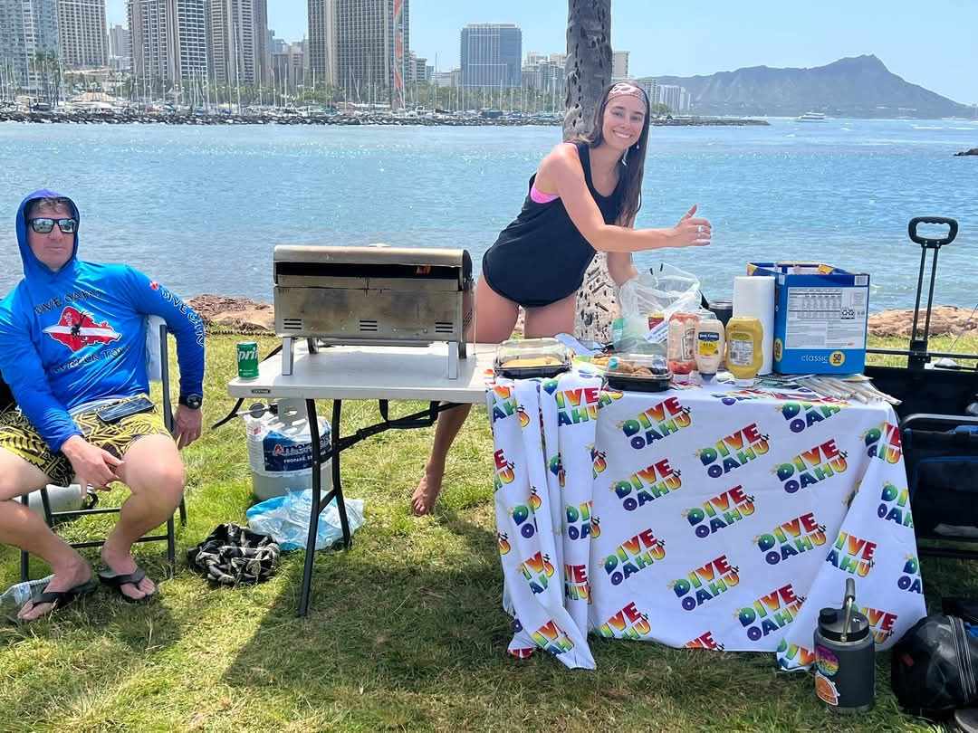 Dive Oahu's booth at Dive For Earth Day at Magic Island